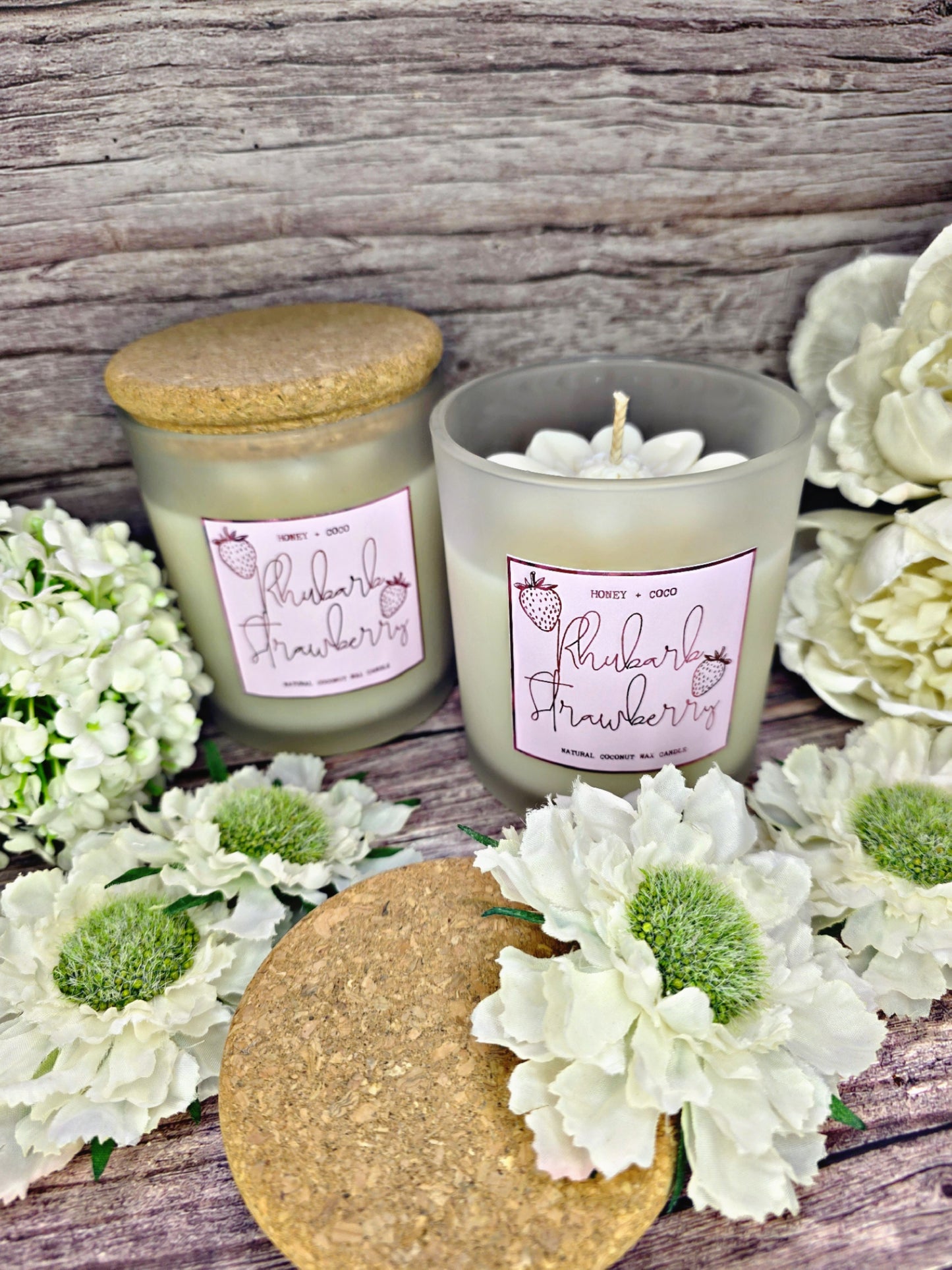 Rhubarb + Strawberry Candle