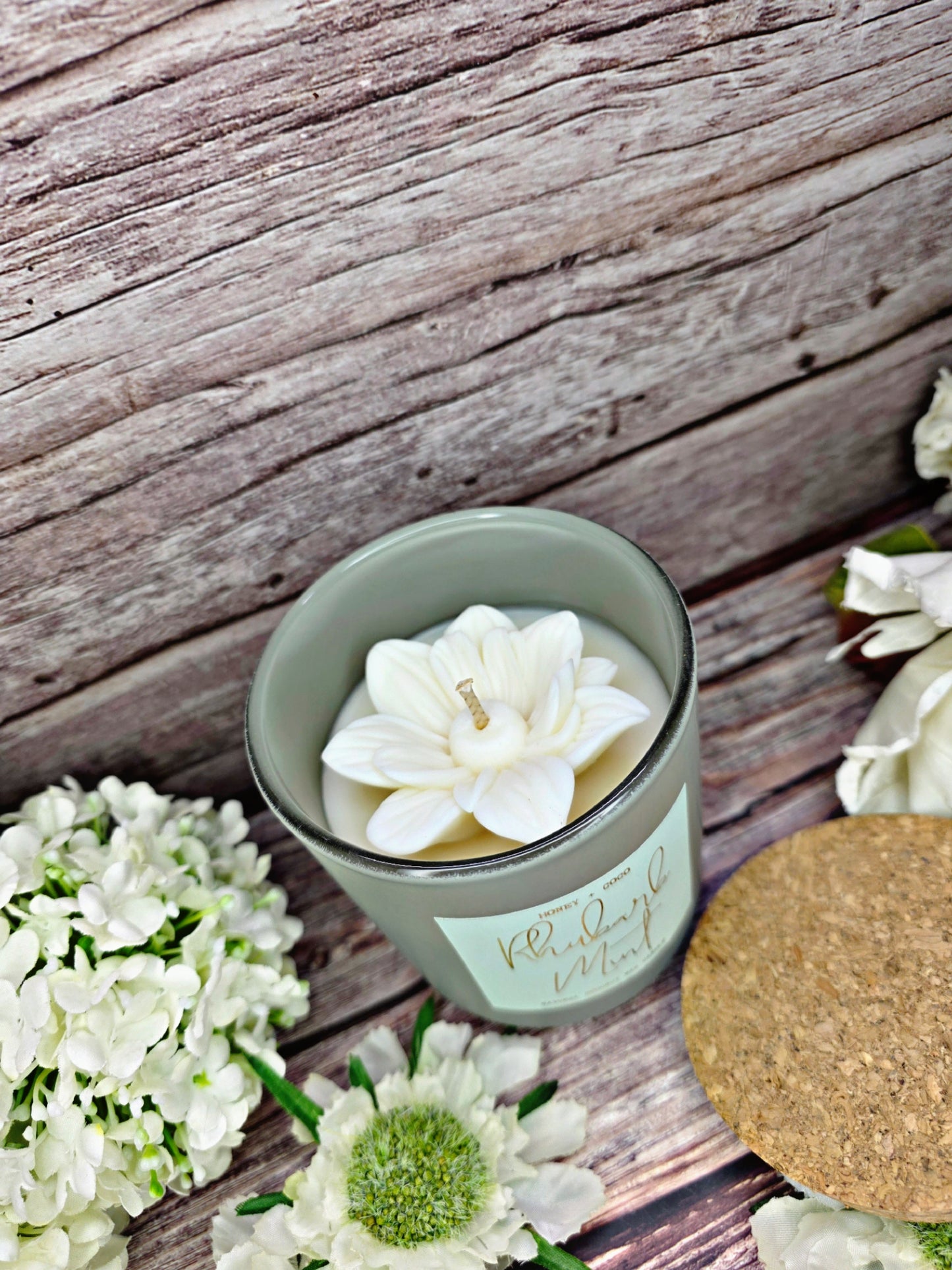 Rhubarb + Mint Candle