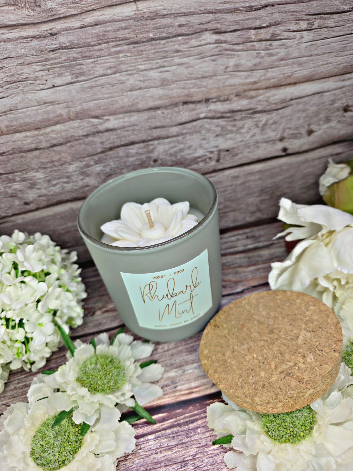 Rhubarb + Mint Candle