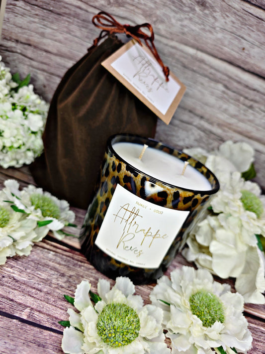 Leopard Candle