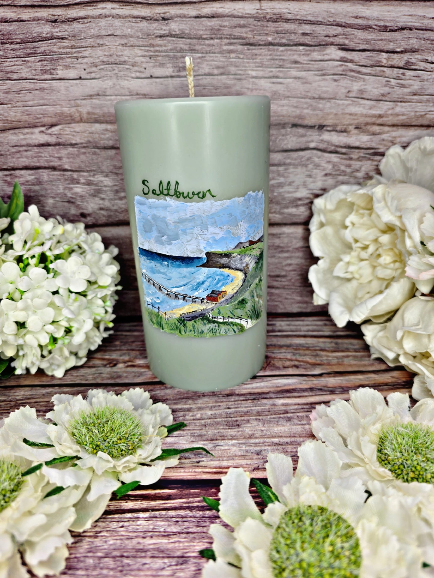 Saltburn Hand Painted Candle
