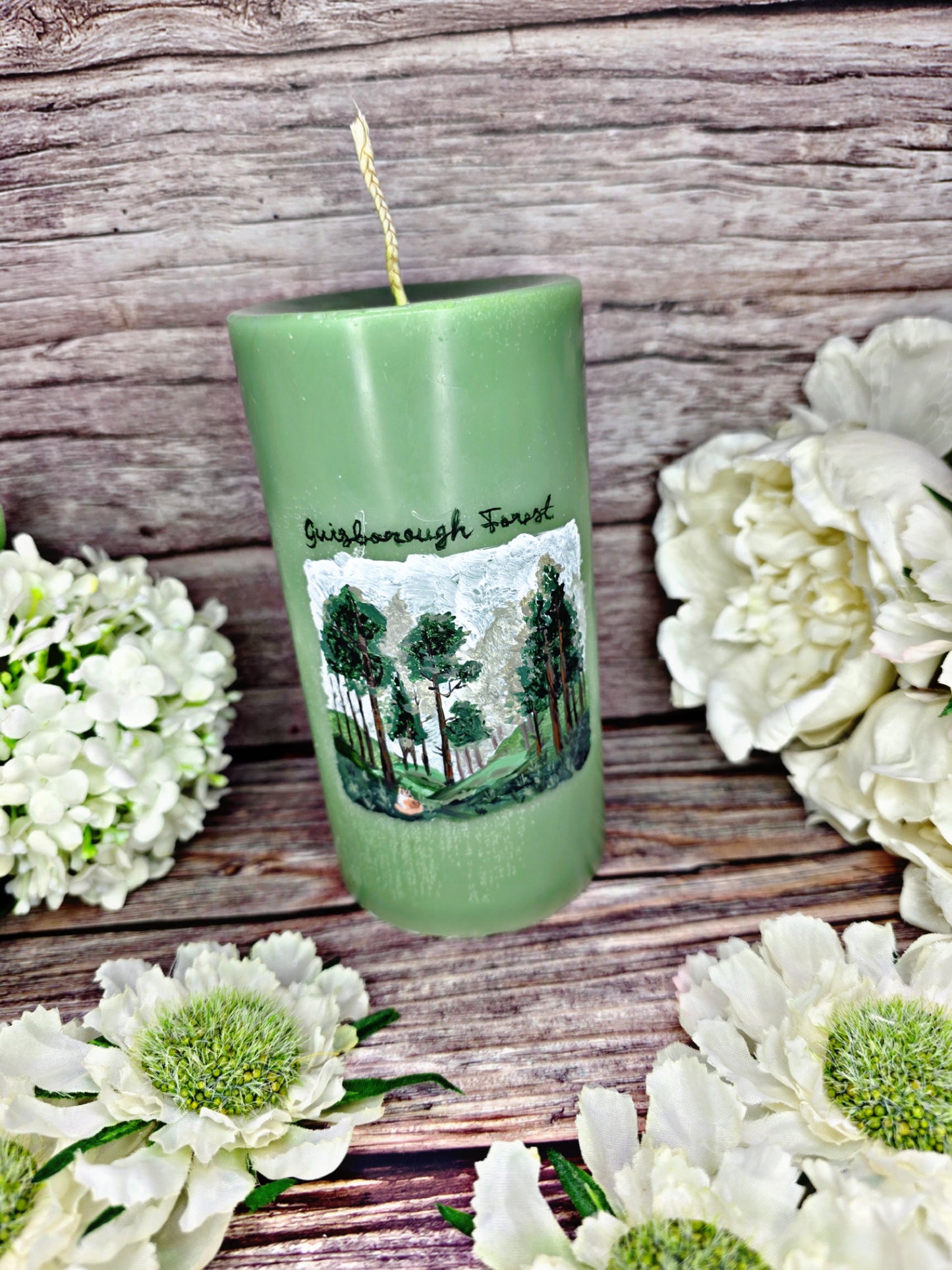 Guisborough Forest Hand Painted Candle