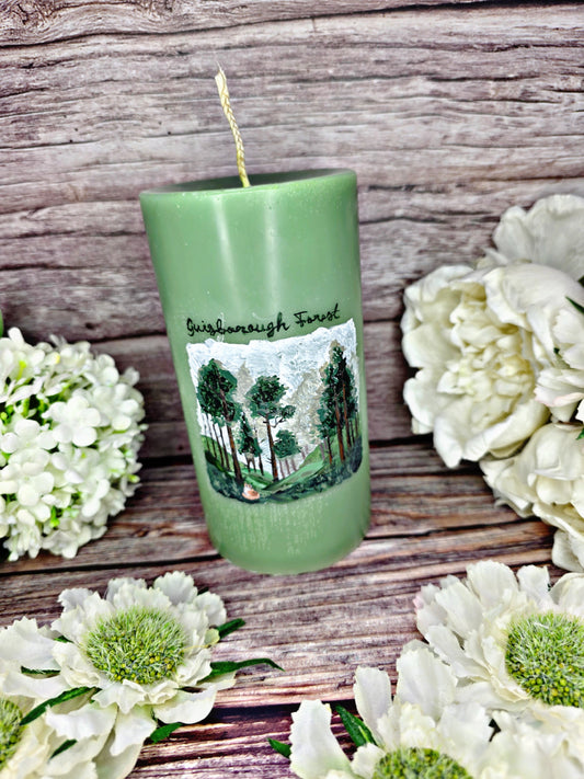 Guisborough Forest Hand Painted Candle