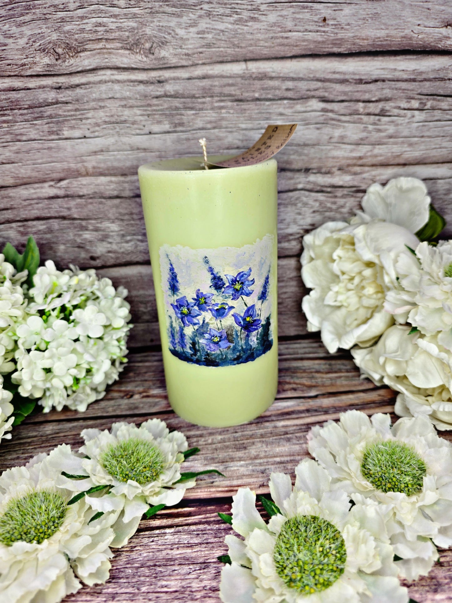 Meadow Hand Painted Candle