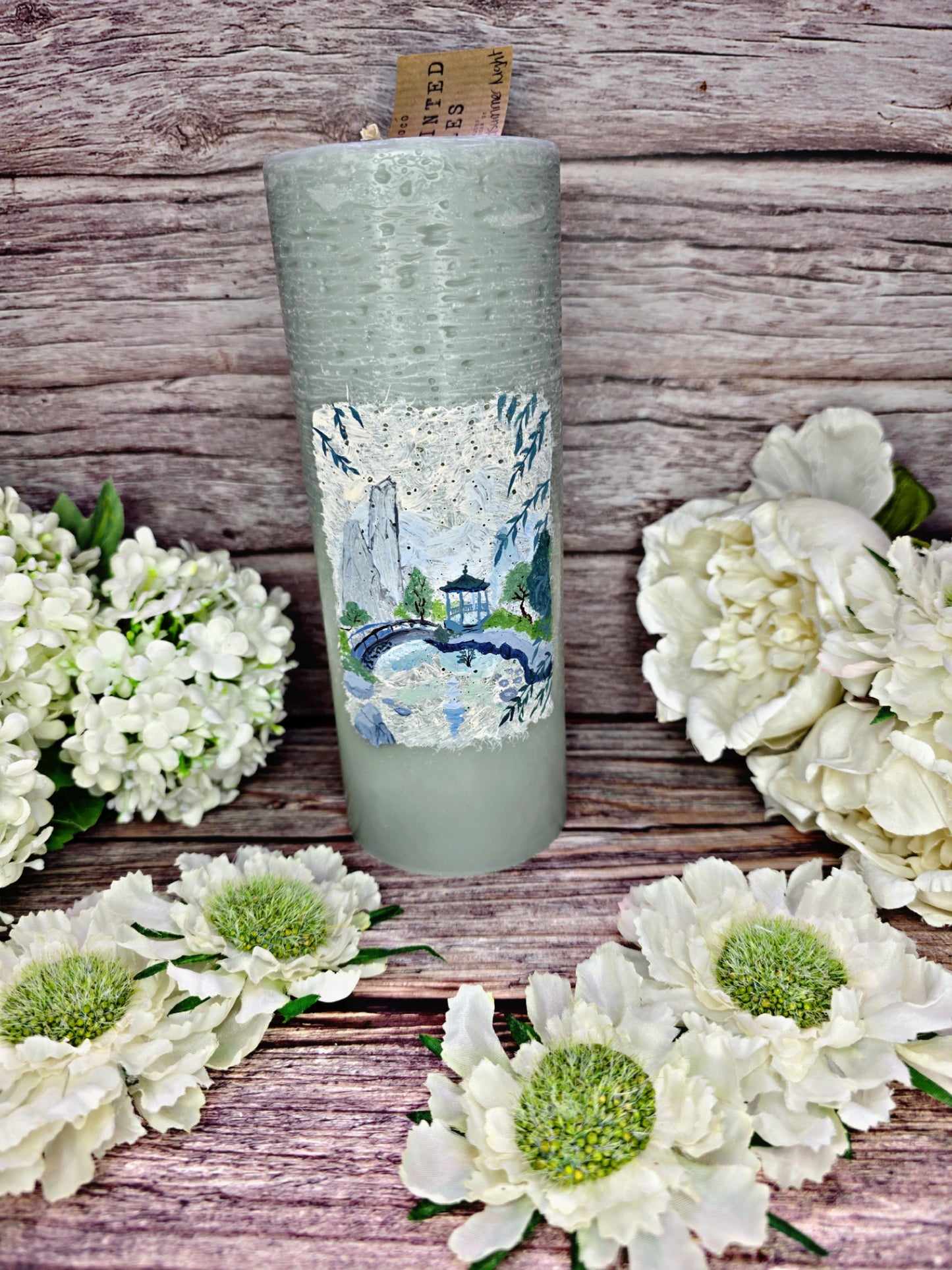 Oriental Hand Painted Candle