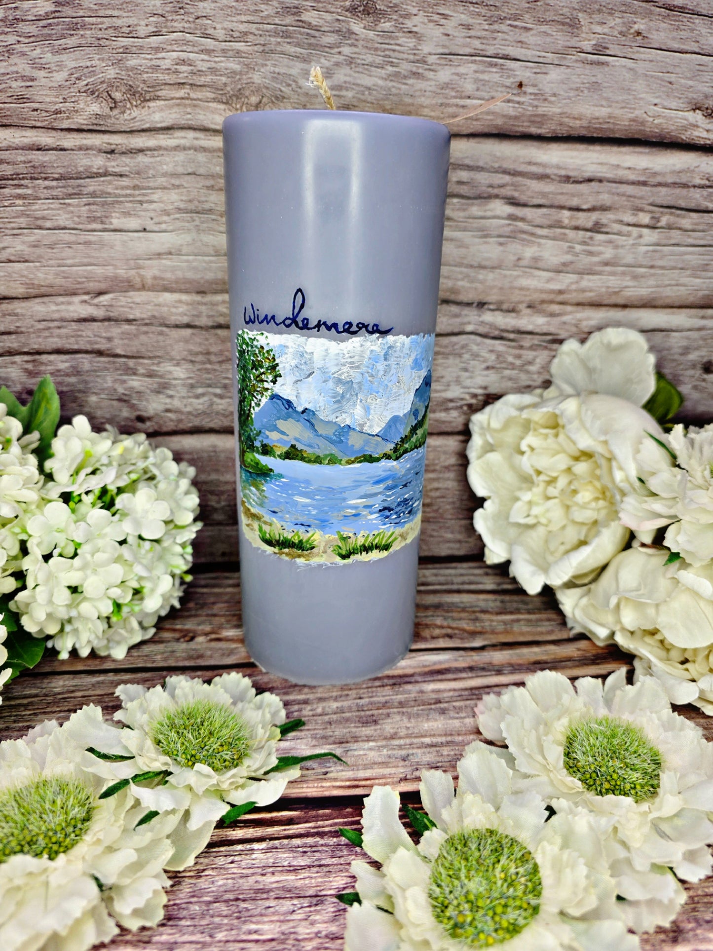 Windemere Hand Painted Candle